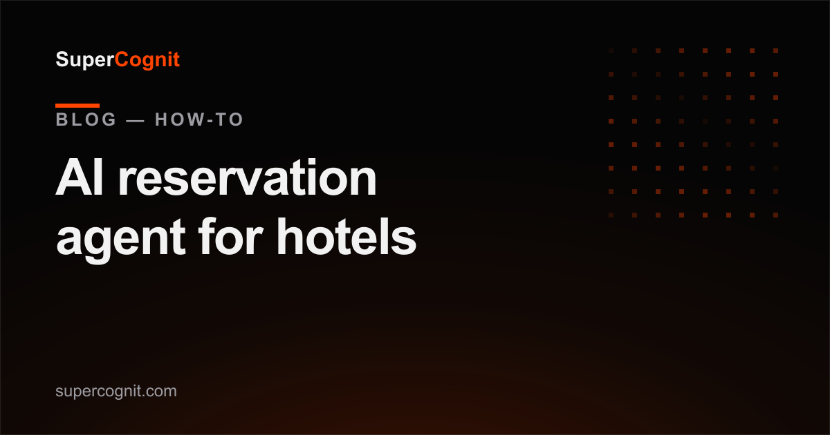 AI reservation agent for hotels: how it checks availability, quotes and books