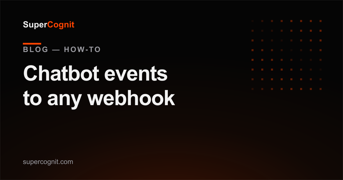 How to send chatbot conversations and leads to a webhook (n8n, Make, Zapier)
