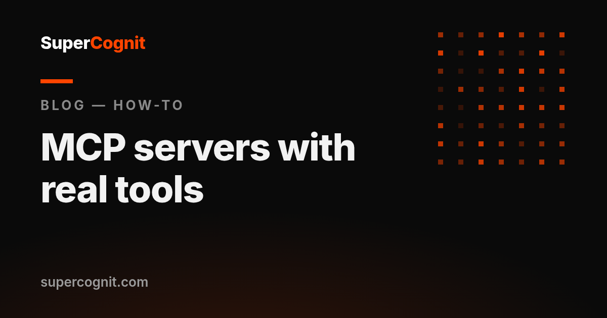 How to give your MCP server real tools: connecting your APIs, CRM and calendar